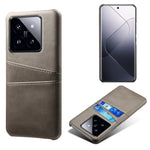 For Xiaomi 14 Pro Case Dual Card Slots PU Leather+PC Anti-drop Phone Cover