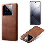For Xiaomi 14 Case Calf Texture PU Leather + PC Phone Shockproof Cover