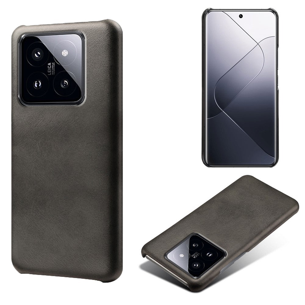 For Xiaomi 14 Pro Slim-Fit PU Leather + PC Calf Texture Case Protective Phone Cover