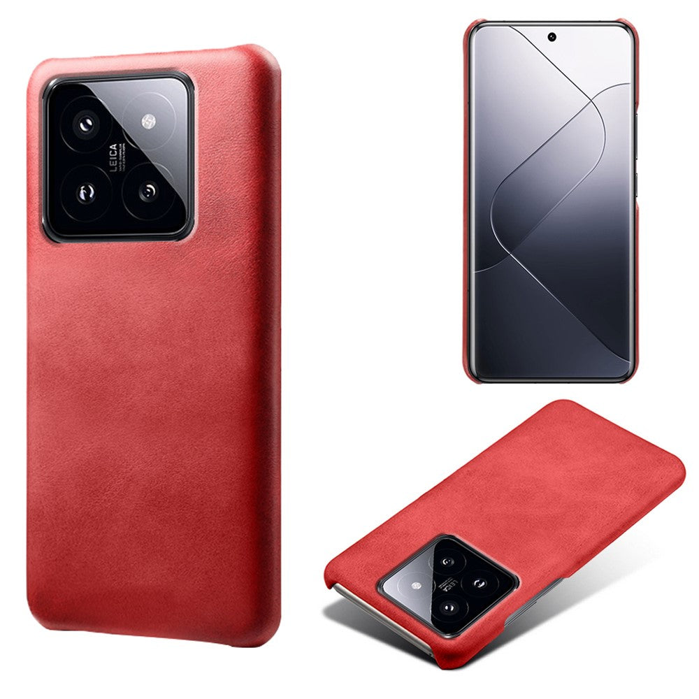Xiaomi 14 Pro Slim-Fit PU-läder + PC-kalvstruktur Skyddande mobilfodral