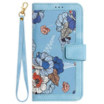 For Samsung Galaxy S24 Ultra Leather Case Flower Pattern Stand Phone Cover