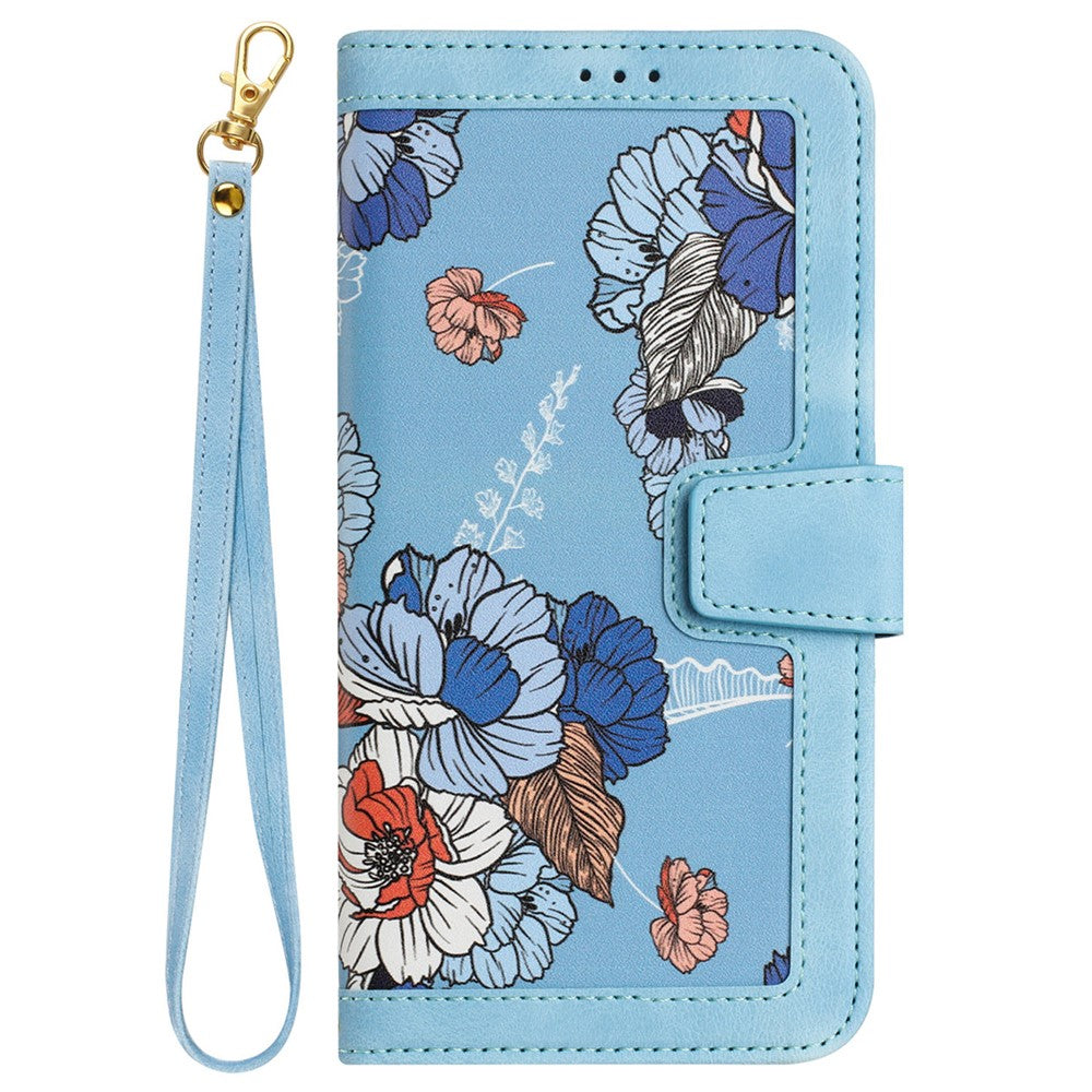 For Samsung Galaxy S24 Ultra Leather Case Flower Pattern Stand Phone Cover