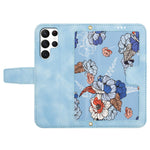 For Samsung Galaxy S24 Ultra Leather Case Flower Pattern Stand Phone Cover