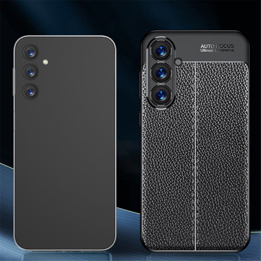 For Samsung Galaxy S24+ Case Litchi Texture Scratch-resistant Soft TPU Phone Cover