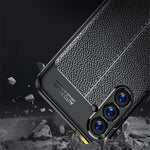 For Samsung Galaxy S24+ Case Litchi Texture Scratch-resistant Soft TPU Phone Cover