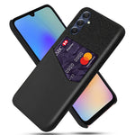 For Samsung Galaxy A05s 4G Case Cloth+PU+PC Card Holder Mobile Phone Back Shell