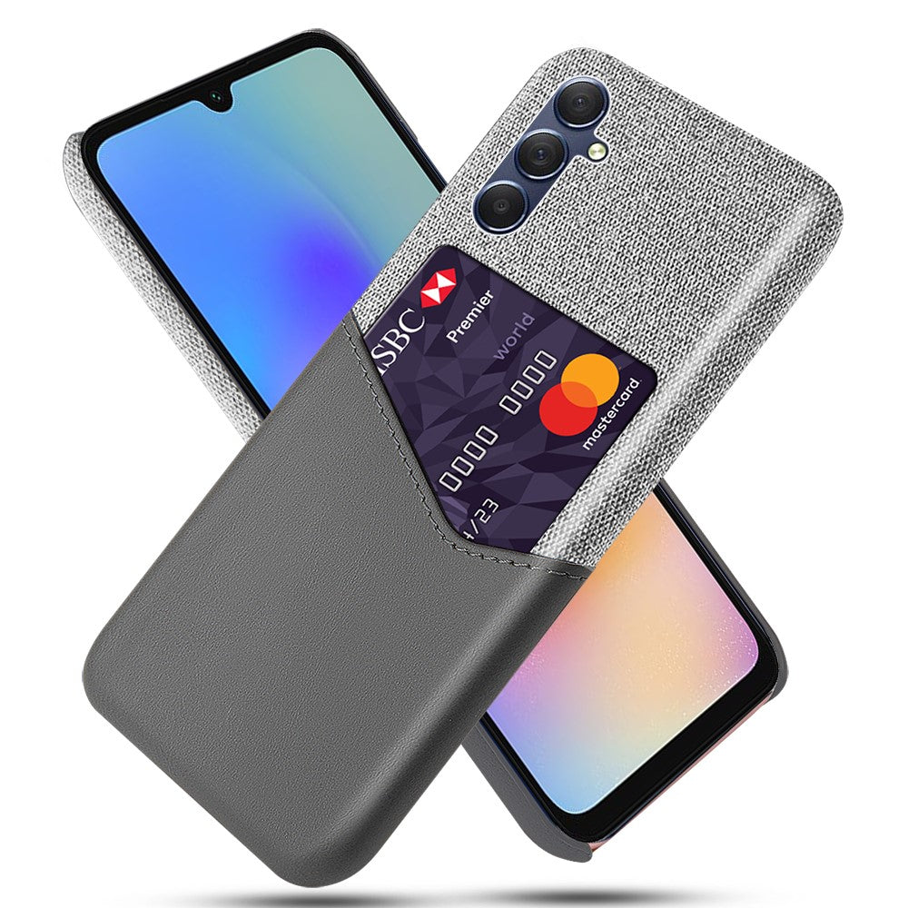 For Samsung Galaxy A05s 4G Case Cloth+PU+PC Card Holder Mobile Phone Back Shell
