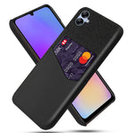For Samsung Galaxy A05 4G Case Slim-Fit Cloth+PU+PC Phone Protector with Card Slot