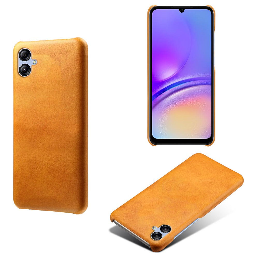 Til Samsung Galaxy A05 4G Kalvetekstur PU Læder + PC Telefoncover Anti-ridse Telefonbeskyttelse