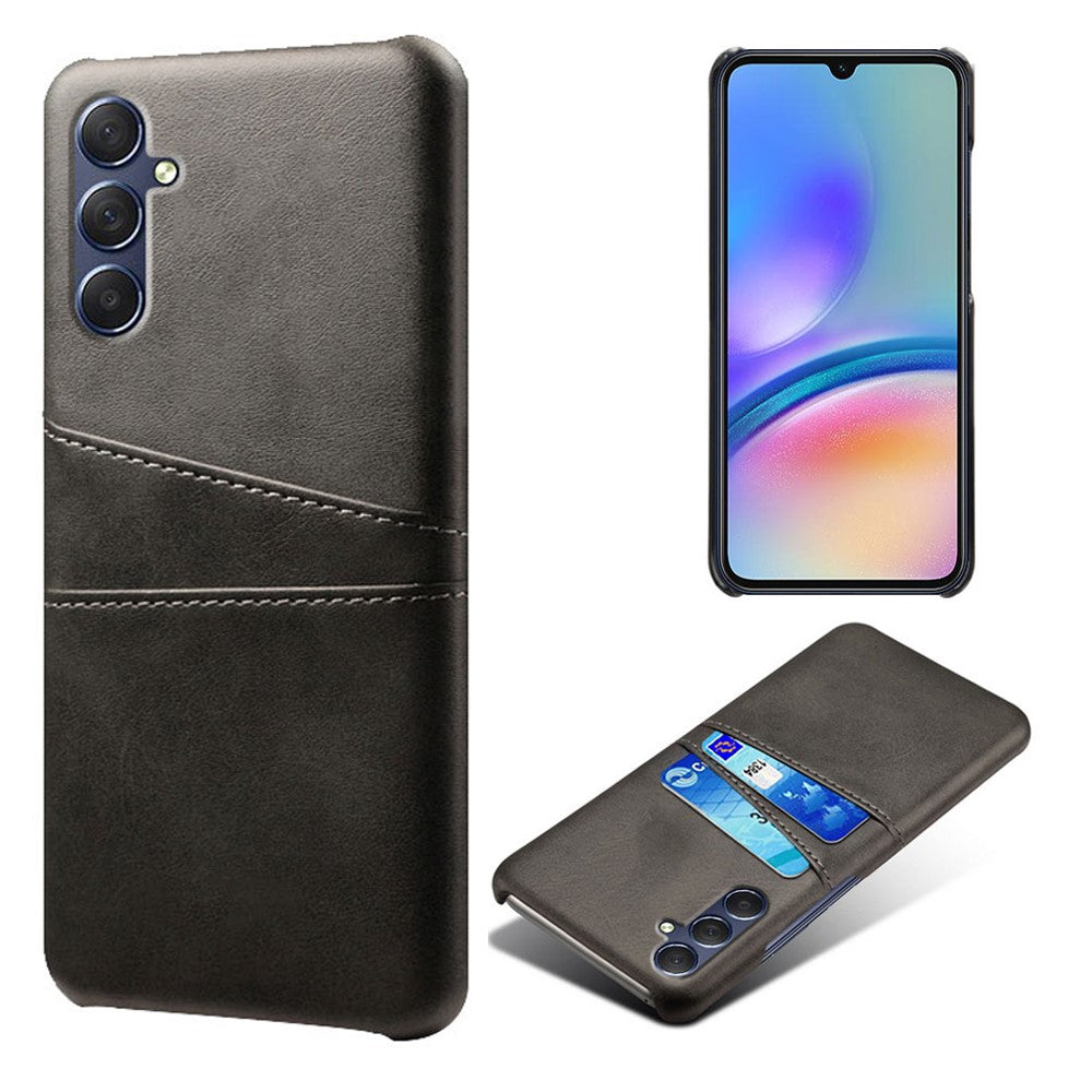 Til Samsung Galaxy A05s 4G Cover PU+Hard PC Dobbelt Kortpladser Telefon Bagcover Beskytter