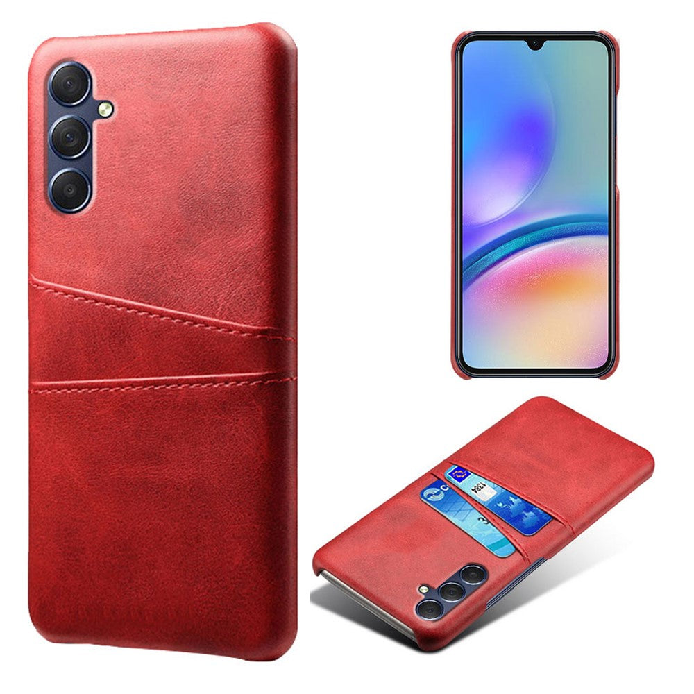 Til Samsung Galaxy A05s 4G Cover PU+Hard PC Dobbelt Kortpladser Telefon Bagcover Beskytter