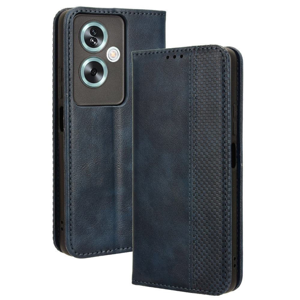 For Oppo A79 5G / A2 5G / OnePlus Nord N30 SE 5G Case Retro PU Leather Magnetic Auto Closing Wallet Cover