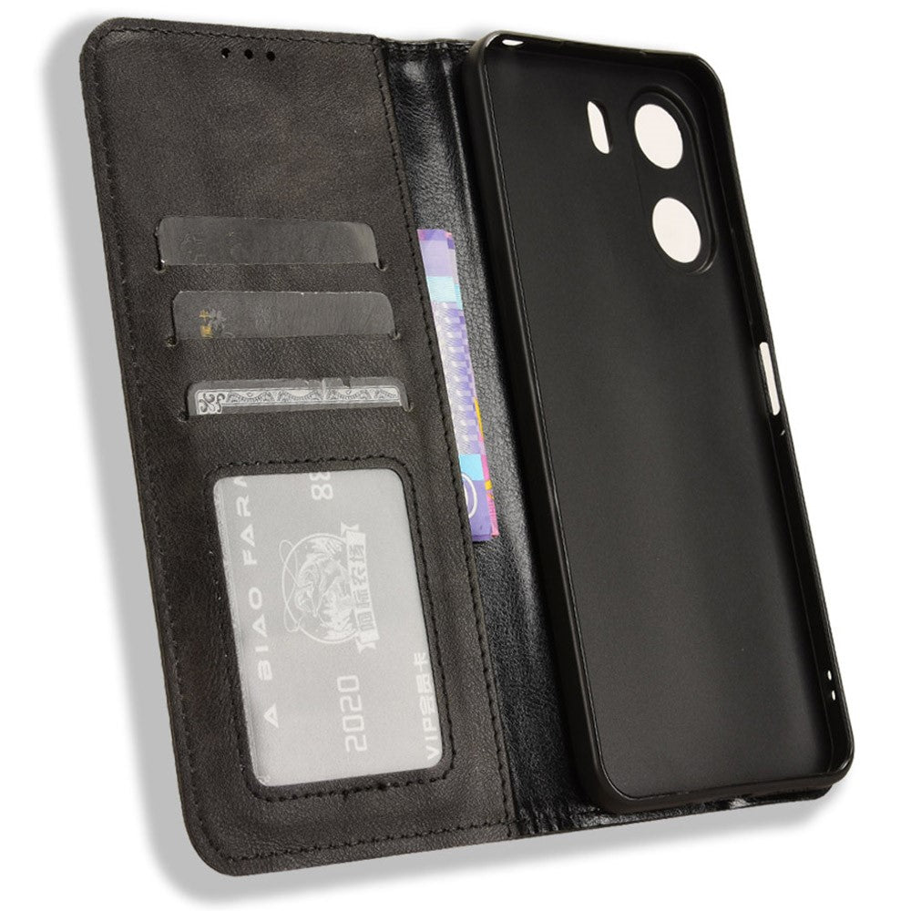 For Xiaomi Redmi 13C / Poco C65 4G Case Retro Phone Cover with Wallet Stand