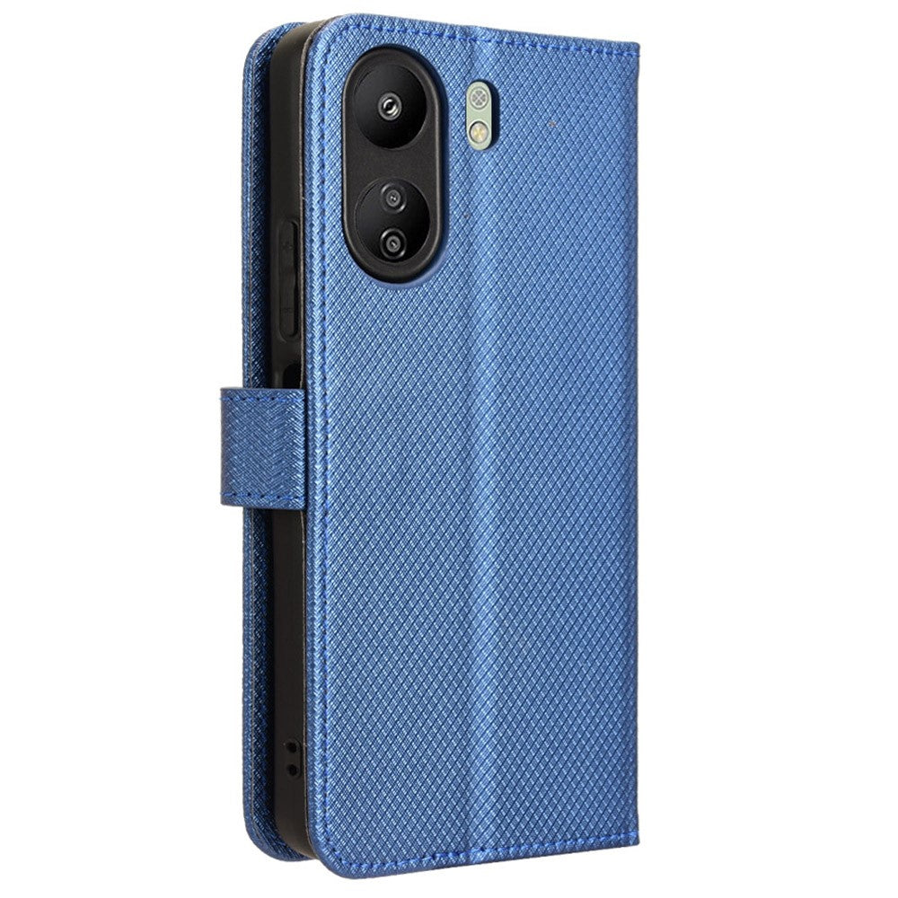 For Xiaomi Redmi 13C / Poco C65 4G Case Diamond Texture Leather Wallet Phone Cover