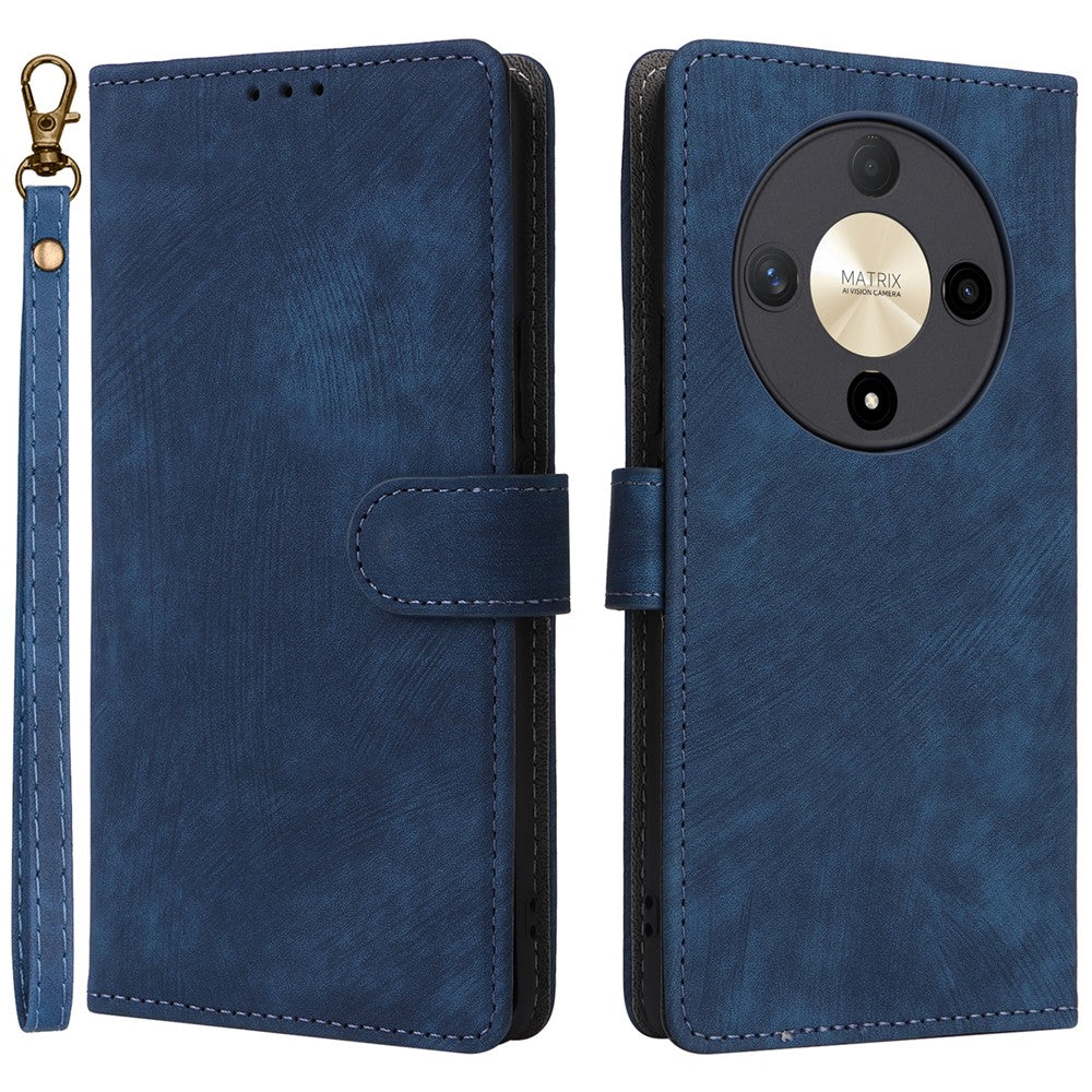 For Honor Magic6 Lite 5G / X9b 5G / X50 Case RFID Blocking Leather Wallet Phone Protection Cover with Strap