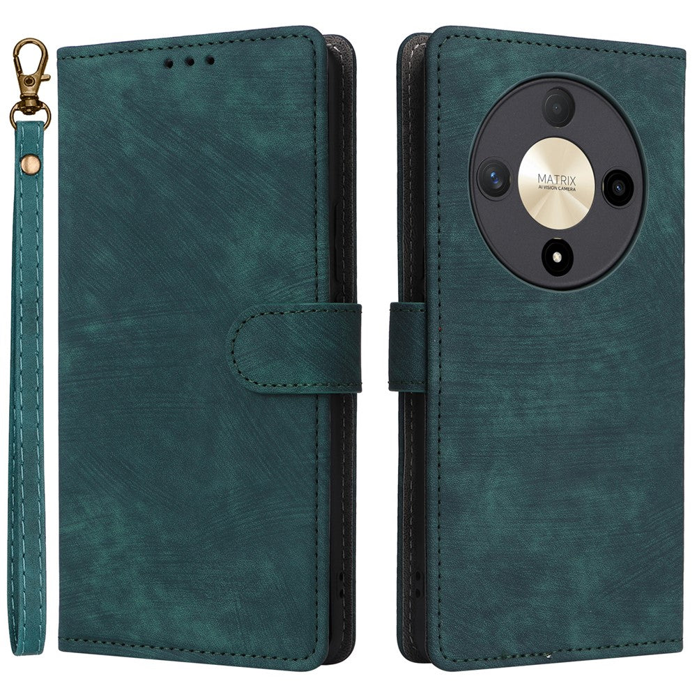 For Honor Magic6 Lite 5G / X9b 5G / X50 Case RFID Blocking Leather Wallet Phone Protection Cover with Strap