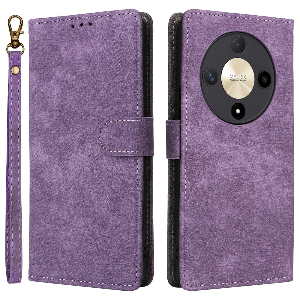 For Honor Magic6 Lite 5G / X9b 5G / X50 Case RFID Blocking Leather Wallet Phone Protection Cover with Strap