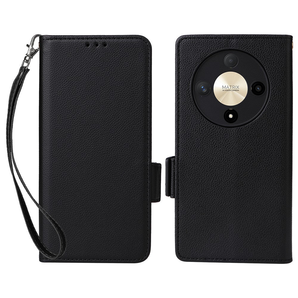 For Honor Magic6 Lite 5G / X9b 5G / X50 Cover PU Leather Wallet Cell Phone Case with Strap