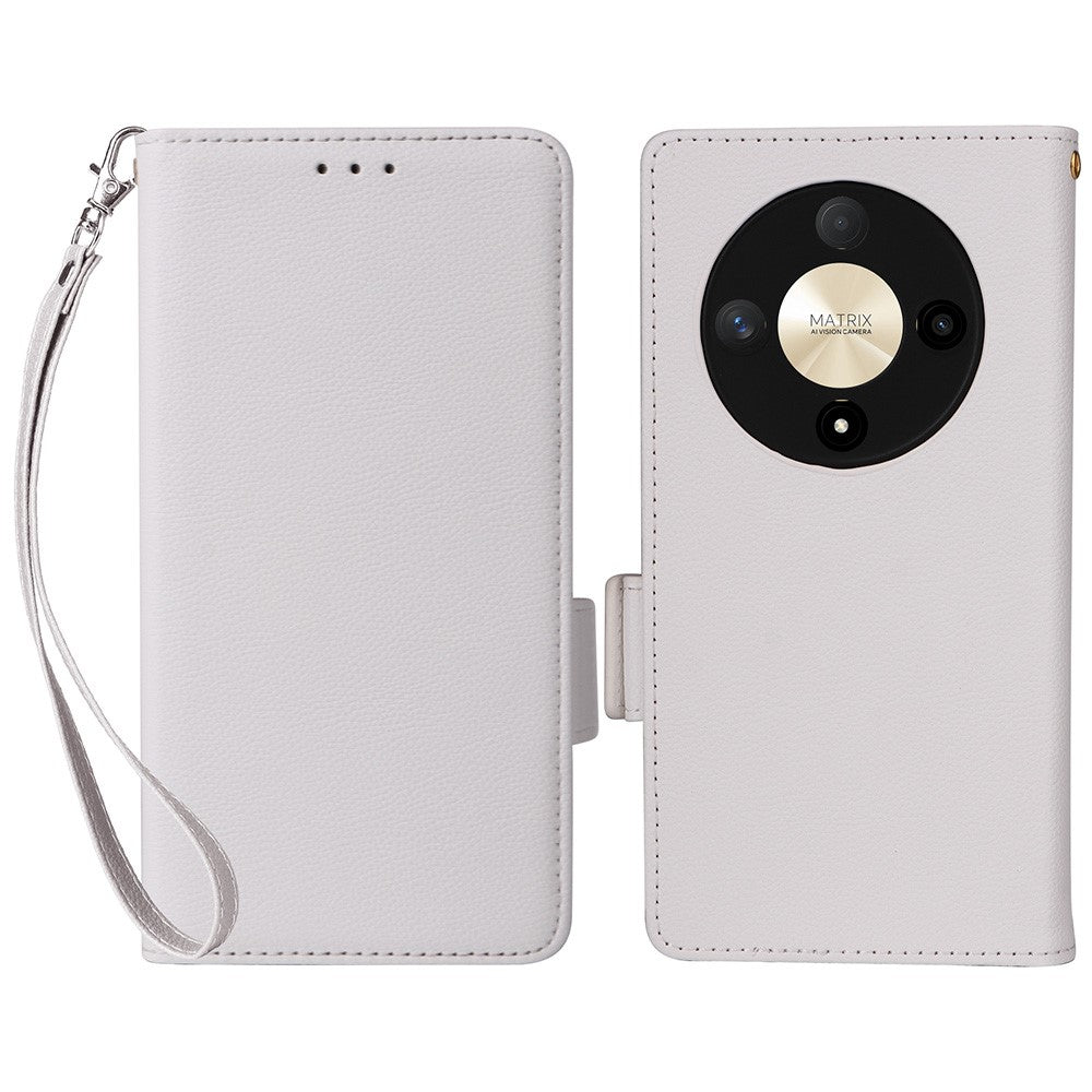 For Honor Magic6 Lite 5G / X9b 5G / X50 Cover PU Leather Wallet Cell Phone Case with Strap