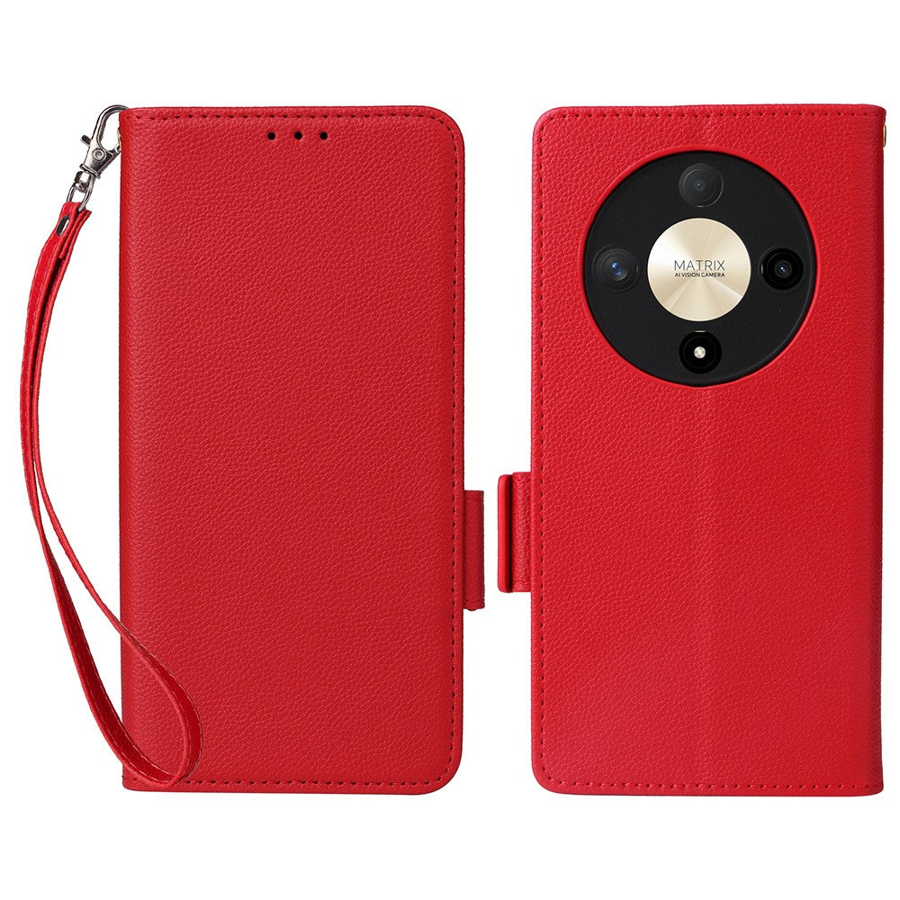 For Honor Magic6 Lite 5G / X9b 5G / X50 Cover PU Leather Wallet Cell Phone Case with Strap