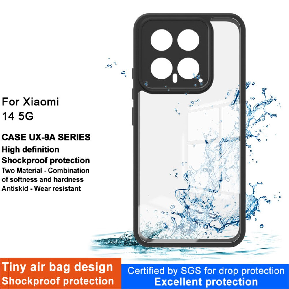 IMAK UX-9A Series for Xiaomi 14 Smartphone Case Shockproof TPU + PC Clear Phone Cover