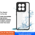 IMAK UX-9A Series for Xiaomi 14 Pro Cell Phone Case TPU + PC Anti-Scratch Clear Cell Phone Cover