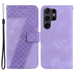 For Samsung Galaxy S24 Ultra Case PU Leather+TPU Imprinted Phone Protection Cover
