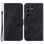 For Samsung Galaxy S24 Ultra Case PU Leather+TPU Imprinted Phone Protection Cover