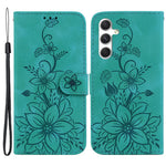 For Samsung Galaxy S24 Case Flower Imprint Wallet Phone Cover