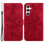 For Samsung Galaxy S24 Case Flower Imprint Wallet Phone Cover