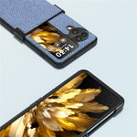 ABEEL For Oppo Find N3 Flip 5G Case PU Leather+PC Rhinestone Texture Phone Cover