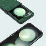 ABEEL For Samsung Galaxy Z Flip5 5G Luxury Phone Case PU Leather + Hard PC Cover
