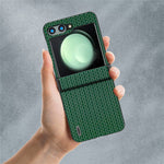 ABEEL For Samsung Galaxy Z Flip5 5G Luxury Phone Case PU Leather + Hard PC Cover