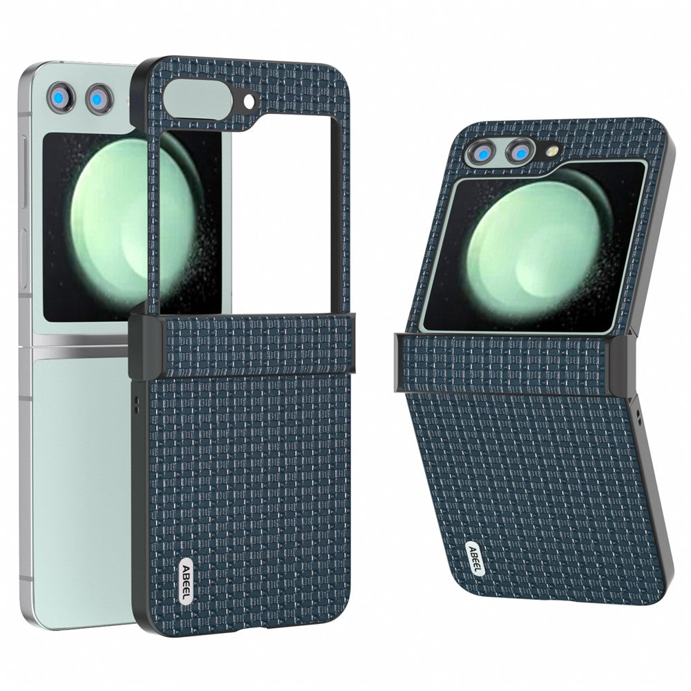 ABEEL For Samsung Galaxy Z Flip5 5G Luxury Phone Case PU Leather + Hard PC Cover