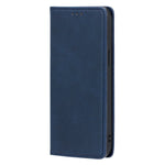 For Oppo A58 4G Case Leather Calf Texture Magnetic Closing Phone Cover