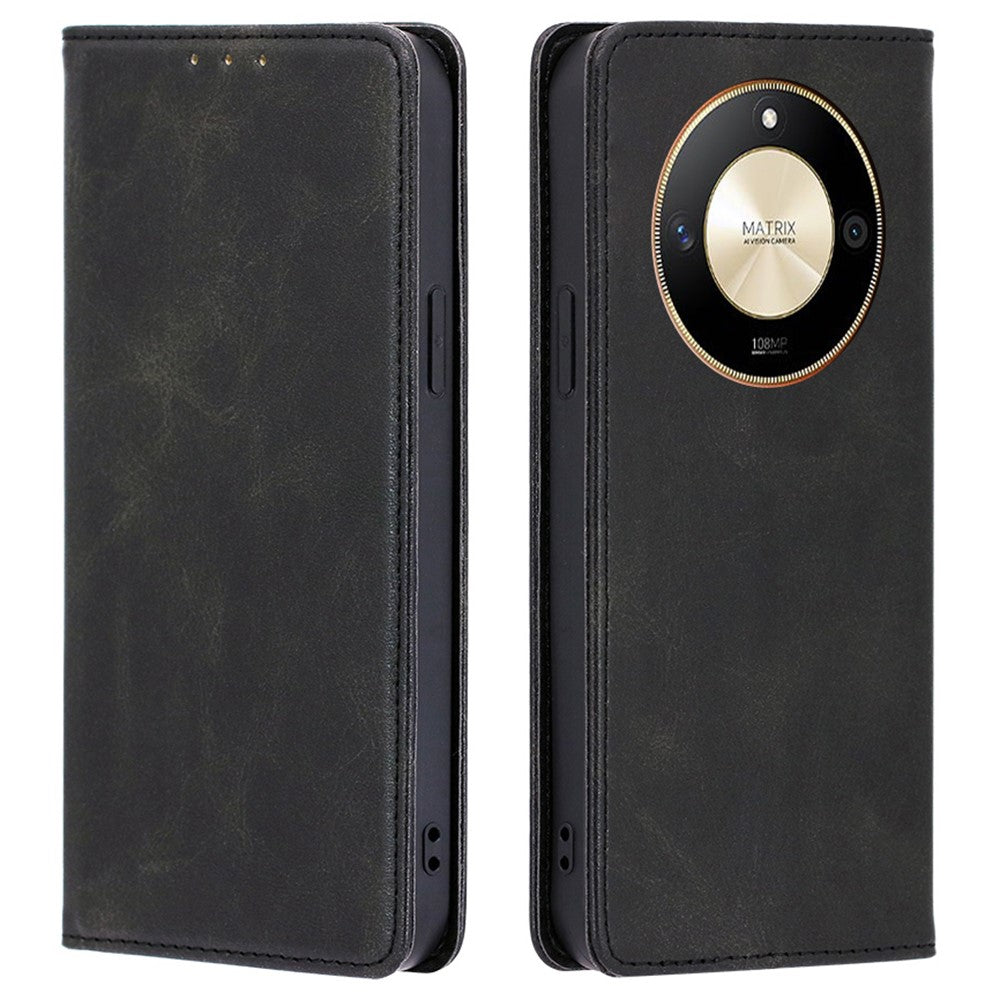 For Honor X50 5G Case Calf Texture PU Leather Phone Wallet Cover
