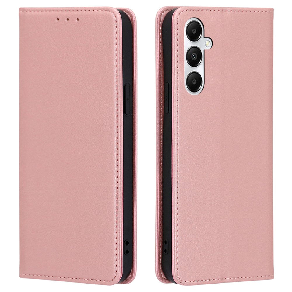 Til Samsung Galaxy A05s 4G Telefoncover PU Læder+TPU Kalve tekstur Standcover