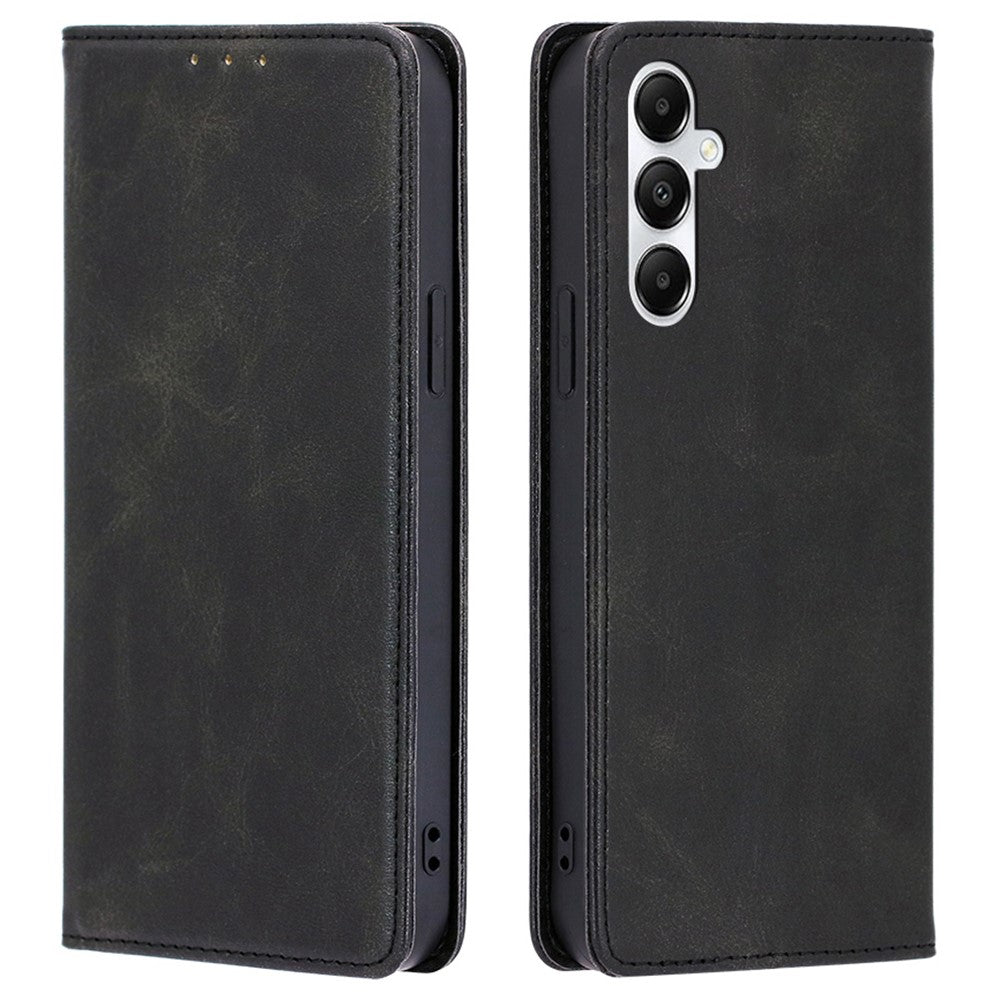 Til Samsung Galaxy A05s 4G Telefoncover PU Læder+TPU Kalve tekstur Standcover