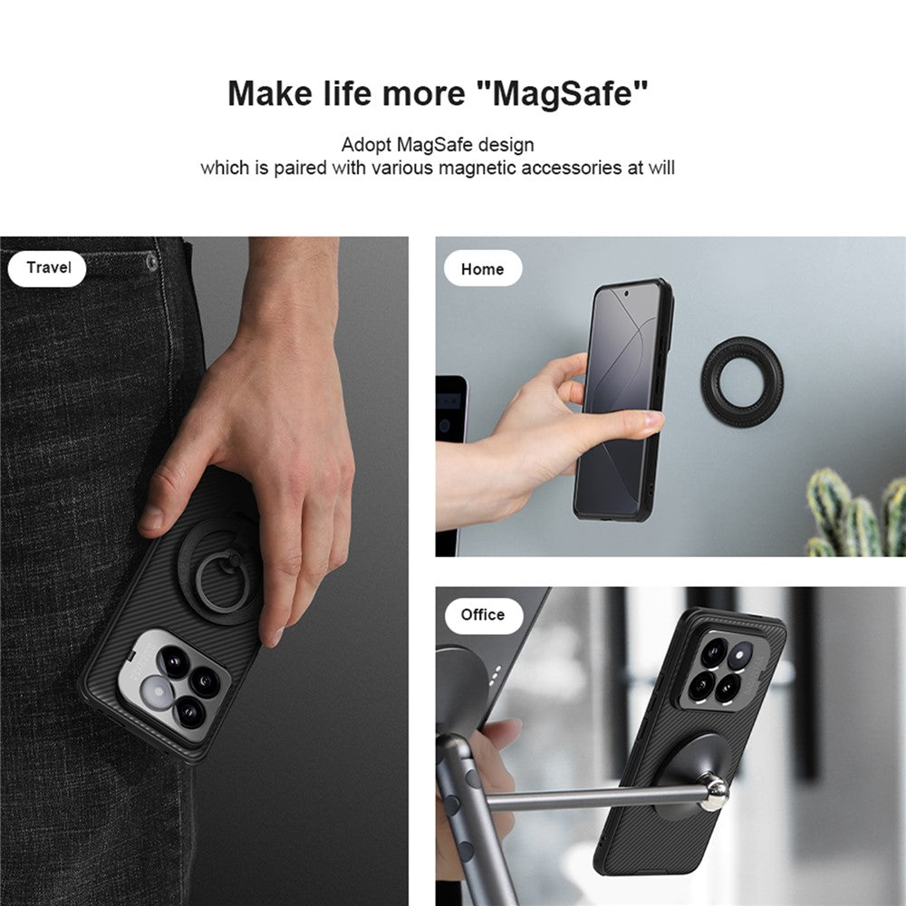 NILLKIN CamShield Prop Magnetic Series for Xiaomi 14 Pro Case Precise Cut-out Phone Cover