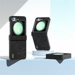 ABEEL Til Samsung Galaxy Z Flip5 5G Cover Hængseldesign Litchi-tekstur Telefoncover