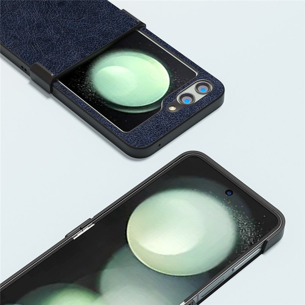 ABEEL Til Samsung Galaxy Z Flip5 5G Cover Hængsel Design Retro Læder+PC Telefoncover