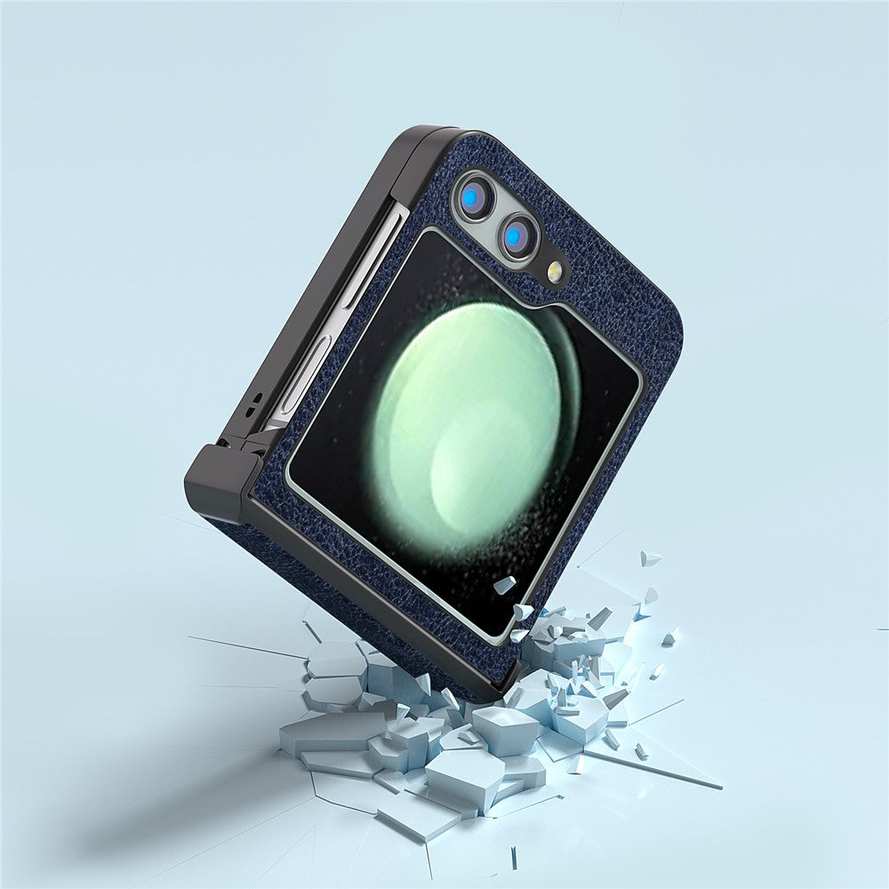 ABEEL Til Samsung Galaxy Z Flip5 5G Cover Hængsel Design Retro Læder+PC Telefoncover