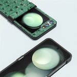ABEEL til Samsung Galaxy Z Flip5 5G Cover med strudsetekstur, hængselbeskyttelse