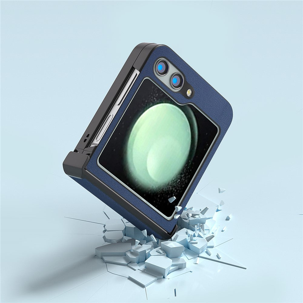 ABEEL til Samsung Galaxy Z Flip5 5G telefoncover Nappa-tekstur hængselbeskyttelse anti-fald cover
