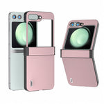 ABEEL For Samsung Galaxy Z Flip5 5G Phone Case Hinge Design Smooth Leather Back Cover