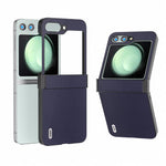 ABEEL For Samsung Galaxy Z Flip5 5G Phone Case Hinge Design Smooth Leather Back Cover