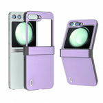 ABEEL For Samsung Galaxy Z Flip5 5G Phone Case Hinge Design Smooth Leather Back Cover