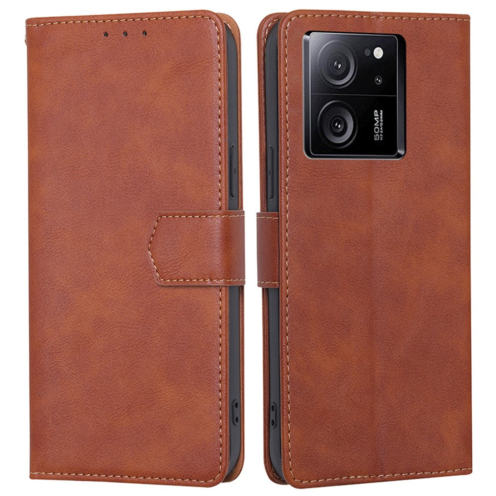 For Xiaomi Redmi K60 Ultra / 13T / 13T Pro Case Anti-Scratch PU Leather Cowhide Texture Wallet Phone Cover