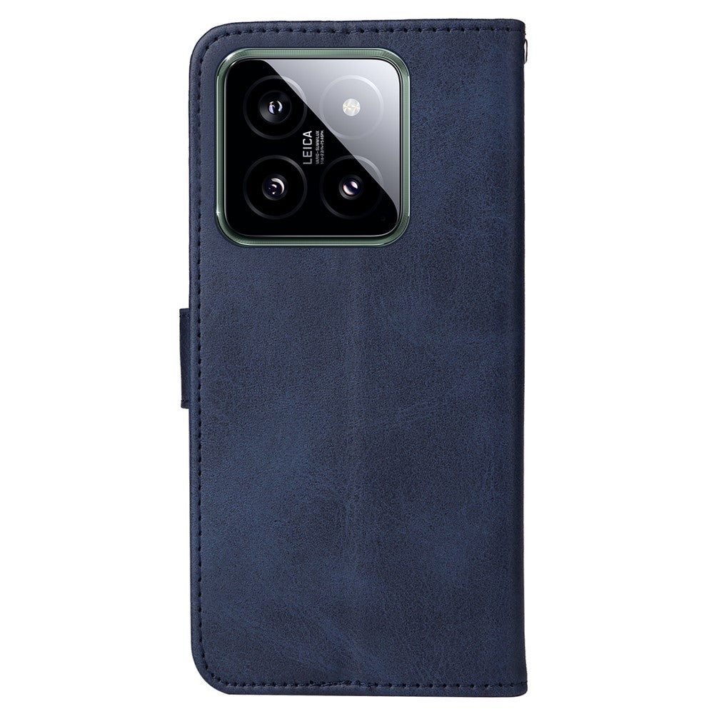 For Xiaomi 14 Case PU Leather Calf Texture Full Protection Phone Protector