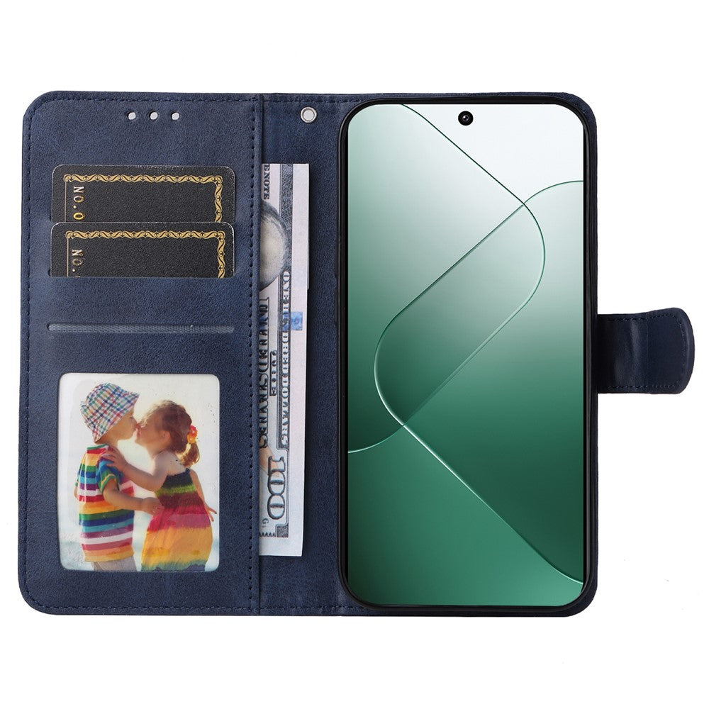 For Xiaomi 14 Case PU Leather Calf Texture Full Protection Phone Protector
